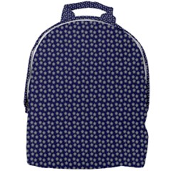 Grey Star Navy Blue Mini Full Print Backpack by snowwhitegirl