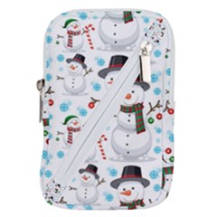 Christmas Snowman Seamless Pattern Belt Pouch Bag (large) by Vaneshart