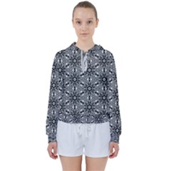 Black And White Pattern Women s Tie Up Sweat by HermanTelo