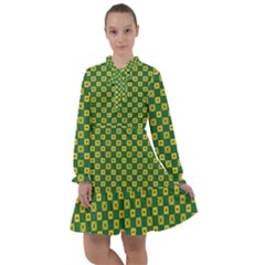 Df Green Domino All Frills Chiffon Dress by deformigo