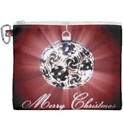 Merry Christmas Ornamental Canvas Cosmetic Bag (xxxl) by christmastore