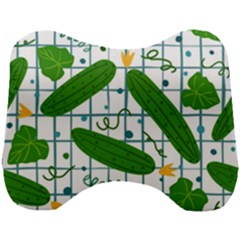 Seamless Pattern With Cucumber Head Support Cushion by Wegoenart