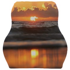 Ocean Sunrise Car Seat Velour Cushion  by TheLazyPineapple