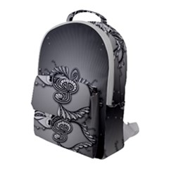 Decorative Clef, Zentangle Design Flap Pocket Backpack (large) by FantasyWorld7