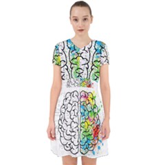 Brain Mind Psychology Idea Drawing Adorable In Chiffon Dress by Wegoenart