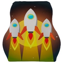 Rocket Take Off Missiles Cosmos Car Seat Velour Cushion  by Wegoenart