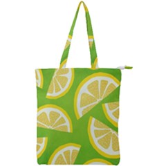 Lemon Fruit Healthy Fruits Food Double Zip Up Tote Bag by Nexatart