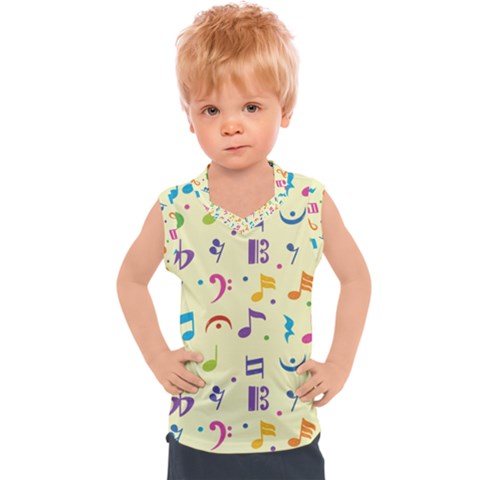 Seamless Pattern Musical Note Doodle Symbol Kids  Sport Tank Top by Vaneshart