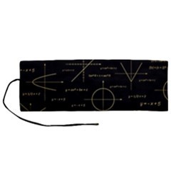 Abstract Math Pattern Roll Up Canvas Pencil Holder (m) by Vaneshart