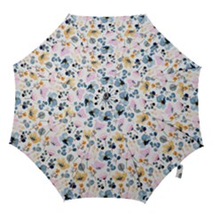 Watercolor Floral Seamless Pattern Hook Handle Umbrellas (medium) by TastefulDesigns