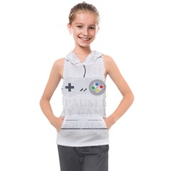 I Had To Pause My Game To Be Here Kids  Sleeveless Hoodie by ChezDeesTees