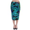 420 ganja pattern, weed leafs, marihujana in colors Midi Pencil Skirt View1