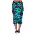 420 ganja pattern, weed leafs, marihujana in colors Midi Pencil Skirt View2