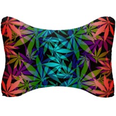 420 Ganja Pattern, Weed Leafs, Marihujana In Colors Seat Head Rest Cushion by Casemiro