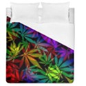 Ganja in rainbow colors, weed pattern, marihujana theme Duvet Cover (Queen Size) View1
