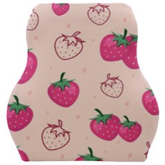 Seamless Strawberry Fruit Pattern Background Car Seat Velour Cushion  by Vaneshart