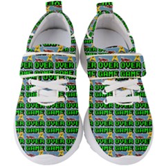 Game Over Karate And Gaming - Pixel Martial Arts Kids  Velcro Strap Shoes by DinzDas
