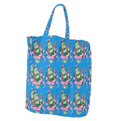 Monster And Cute Monsters Fight With Snake And Cyclops Giant Grocery Tote by DinzDas