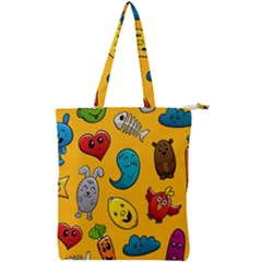 Graffiti Characters Seamless Ornament Double Zip Up Tote Bag by Amaryn4rt