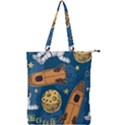 Missile Pattern Double Zip Up Tote Bag View1