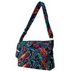 Vintage Tattoos Colorful Seamless Pattern Full Print Messenger Bag (s) by Amaryn4rt