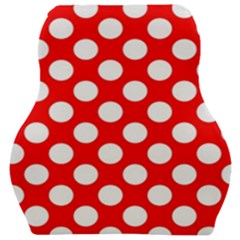 Large White Polka Dots Pattern, Retro Style, Pinup Pattern Car Seat Velour Cushion  by Casemiro