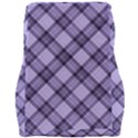 Pastel purple and steel black lines pattern, retro tartan, classic plaid Car Seat Velour Cushion  View2