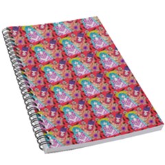 Blue Haired Girl Pattern Red 5 5  X 8 5  Notebook by snowwhitegirl