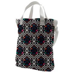 Boho Geometric Canvas Messenger Bag by tmsartbazaar