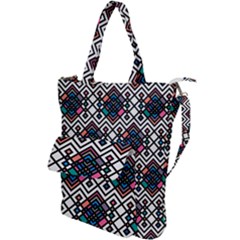 Boho Geometric Shoulder Tote Bag by tmsartbazaar