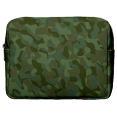 Green Army Camouflage Pattern Make Up Pouch (large) by SpinnyChairDesigns