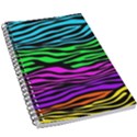 Colorful Zebra 5.5  x 8.5  Notebook View1