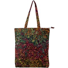 Stylish Fall Colors Camouflage Double Zip Up Tote Bag by SpinnyChairDesigns