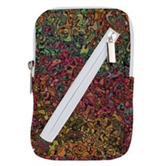 Stylish Fall Colors Camouflage Belt Pouch Bag (large) by SpinnyChairDesigns