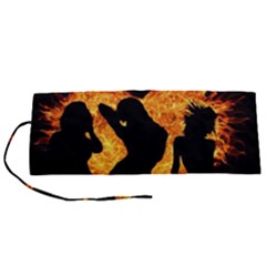 Shadow Heart Love Flame Girl Sexy Pose Roll Up Canvas Pencil Holder (s) by HermanTelo