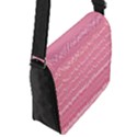 Boho Pink Stripes Flap Closure Messenger Bag (S) View2