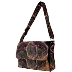 Fractal Geometry Full Print Messenger Bag (l) by Sparkle