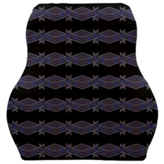 Dark Ornate Nouveau Striped Print Car Seat Velour Cushion  by dflcprintsclothing