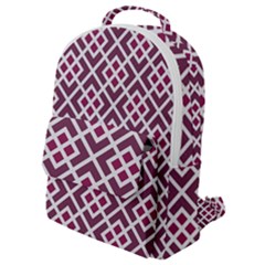 Two Tone Lattice Pattern Purple Flap Pocket Backpack (small) by kellehco