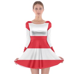 Flag Of Austria Long Sleeve Skater Dress by FlagGallery