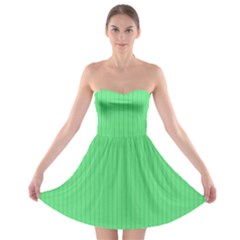 Algae Green & Black -  Strapless Bra Top Dress by FashionLane