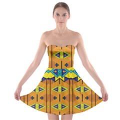 Tribal Pattern                                                          Strapless Bra Top Dress by LalyLauraFLM
