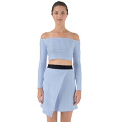 Beau Blue - Off Shoulder Top With Skirt Set by FashionLane