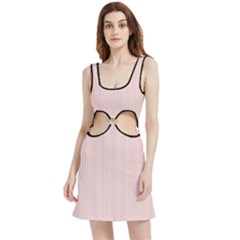 Pale Pink - Velvet Cutout Dress by FashionLane