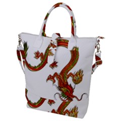 Dragon Art Glass Metalizer China Buckle Top Tote Bag by HermanTelo
