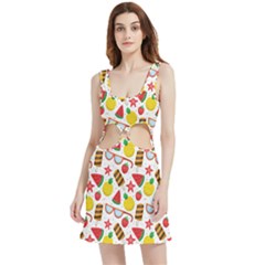 Summer Love Velvet Cutout Dress by designsbymallika
