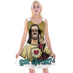 Buddy Christ Reversible Velvet Sleeveless Dress by Valentinaart