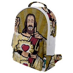 Buddy Christ Flap Pocket Backpack (small) by Valentinaart