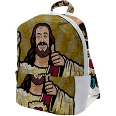 Buddy Christ Zip Up Backpack by Valentinaart
