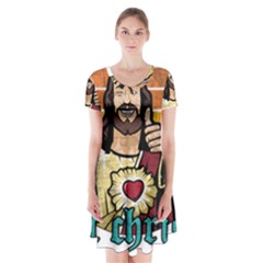 Got Christ? Short Sleeve V-neck Flare Dress by Valentinaart